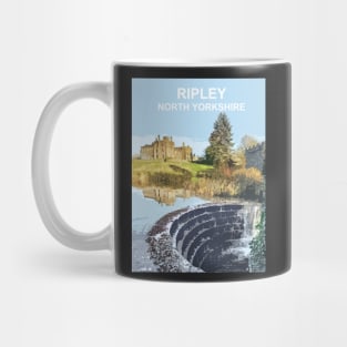 Ripley, North Yorkshire. Travel poster Mug